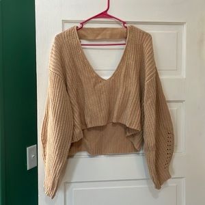 Avery Double V-Neck Sweater (UO, Small)